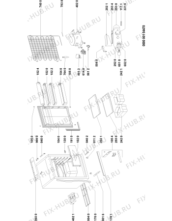Схема №1 ARL 536/A-LH с изображением Компрессор для холодильника Whirlpool 480131100352