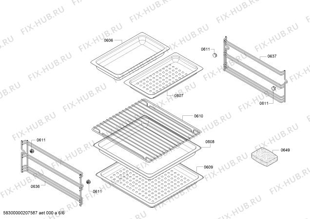 Схема №4 3HV469XC с изображением Панель управления для плиты (духовки) Bosch 00742903