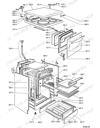 Схема №1 ACM 347 WH с изображением Обшивка для плиты (духовки) Whirlpool 481245359535