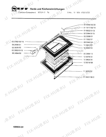 Взрыв-схема плиты (духовки) Neff 1312044703 1070/413FW - Схема узла 02