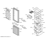 Схема №3 KGU36105EU с изображением Дверь для холодильной камеры Bosch 00240818