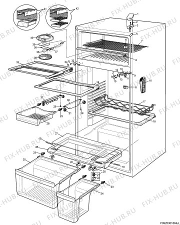 Взрыв-схема холодильника Arthurmartinelux AND5298X - Схема узла Section 5