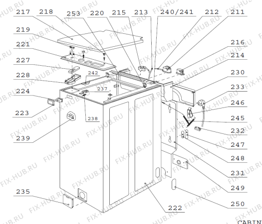 Взрыв-схема стиральной машины Gorenje W510 W510C01A RU   -White 5 kg (900002943, W510C01A) - Схема узла 02