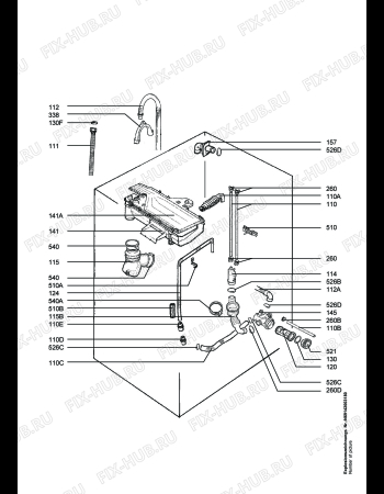 Взрыв-схема стиральной машины Zanussi Electrolux ZWF1850 - Схема узла Hydraulic System 272