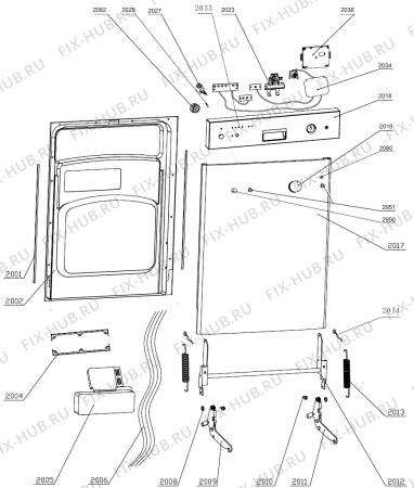 Схема №1 GS610SYW (316961, WQP12-9250D) с изображением Дверца для посудомоечной машины Gorenje 346080