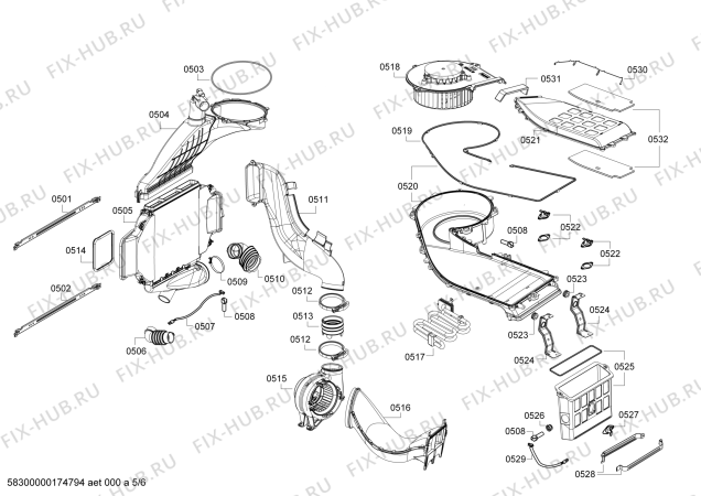 Схема №6 3TW976 lavar & secar 7/4kg с изображением Кабель для стиралки Siemens 00630666