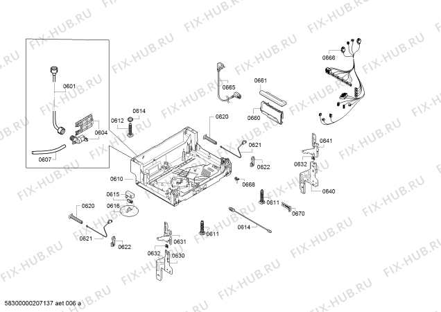 Взрыв-схема посудомоечной машины Bosch SJV46JX00C - Схема узла 05
