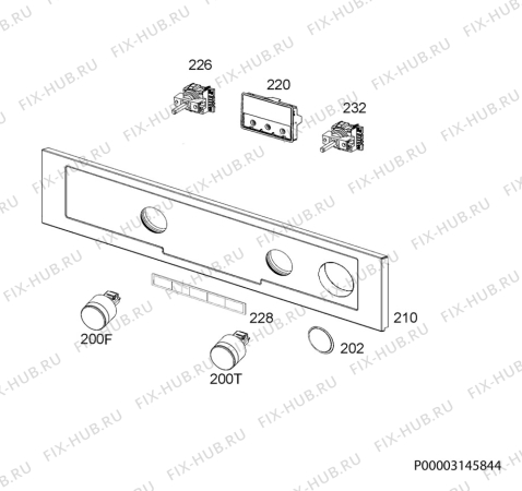 Взрыв-схема плиты (духовки) Electrolux EOB6631CAX - Схема узла Command panel 037