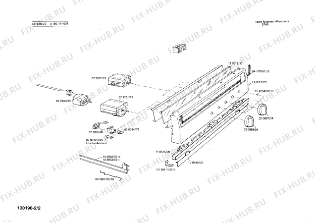 Взрыв-схема плиты (духовки) Bosch 0750141031 EH640EO - Схема узла 02