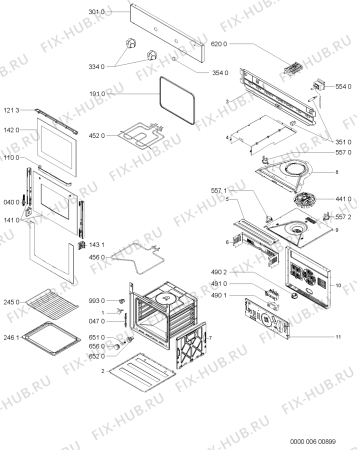 Схема №1 AKP 102/IX/03 с изображением Панель для плиты (духовки) Whirlpool 481245240204