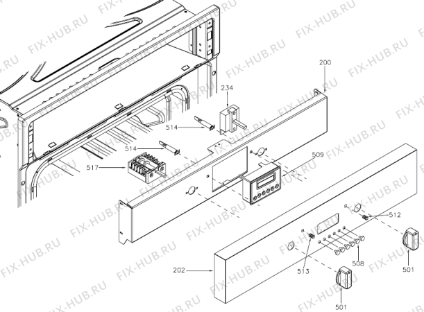 Схема №1 BP2460E (159174, B600PIRO) с изображением Кнопка (ручка регулировки) для духового шкафа Gorenje 226918