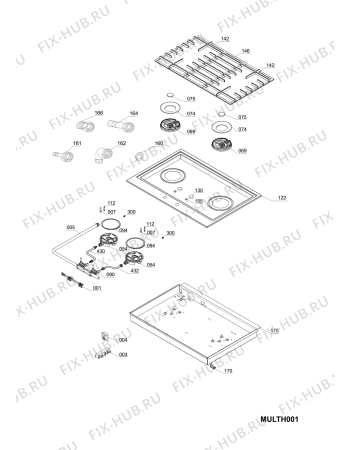 Схема №1 PIM720TTGH (F087463) с изображением Подрешетка для электропечи Indesit C00310818