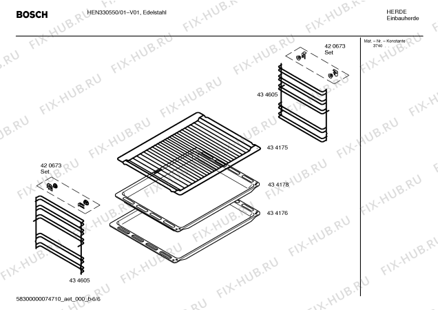 Взрыв-схема плиты (духовки) Bosch HEN330550 - Схема узла 06