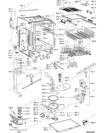 Схема №2 ADG SPACE IX с изображением Блок управления для посудомойки Whirlpool 480140102847