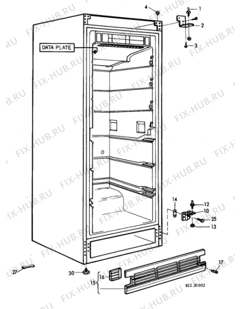 Взрыв-схема холодильника Privileg P3252 - Схема узла C10 Cabinet