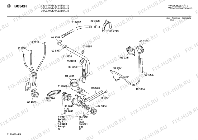 Взрыв-схема стиральной машины Bosch WMV3344II V334 - Схема узла 04