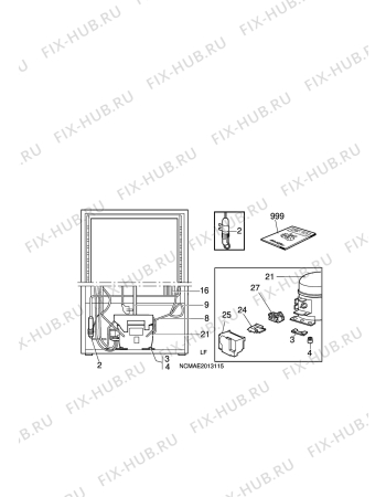 Взрыв-схема холодильника Aeg OS3632-6KG - Схема узла C10 Cold, users manual