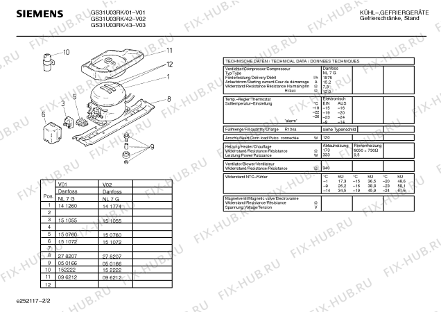 Схема №1 GS31U02RK с изображением Клапан для холодильника Siemens 00287412