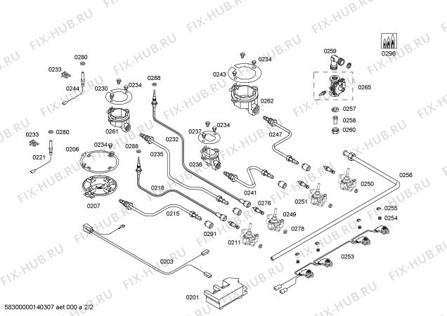 Взрыв-схема плиты (духовки) Bosch PCI815B90A ENC.PCI815B90A 3G+1W BO76F IH5 - Схема узла 02