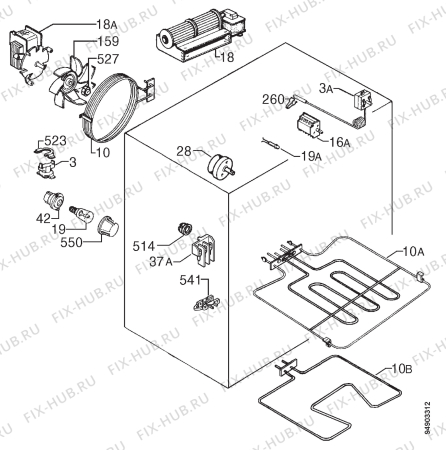 Взрыв-схема плиты (духовки) Zanussi ZOS5/1 - Схема узла Electrical equipment 268