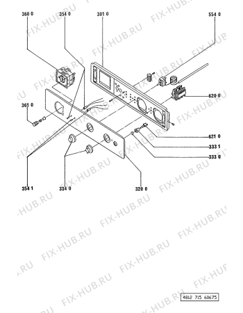 Схема №4 BRZP 1004 GR с изображением Клавиша для электропечи Whirlpool 481941328013