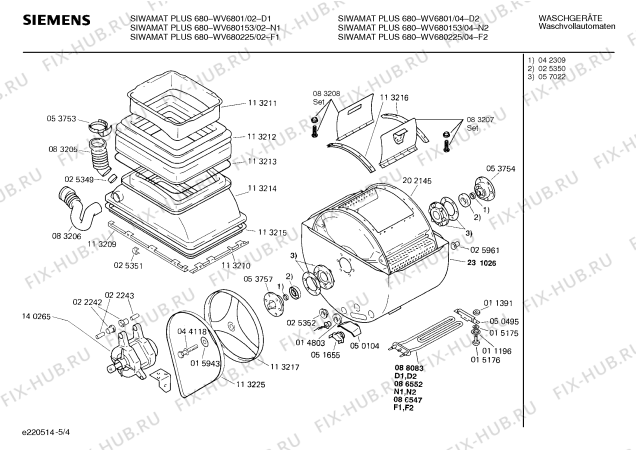 Схема №3 WV680153 SIWAMAT PLUS 680 с изображением Панель для стиральной машины Siemens 00117142