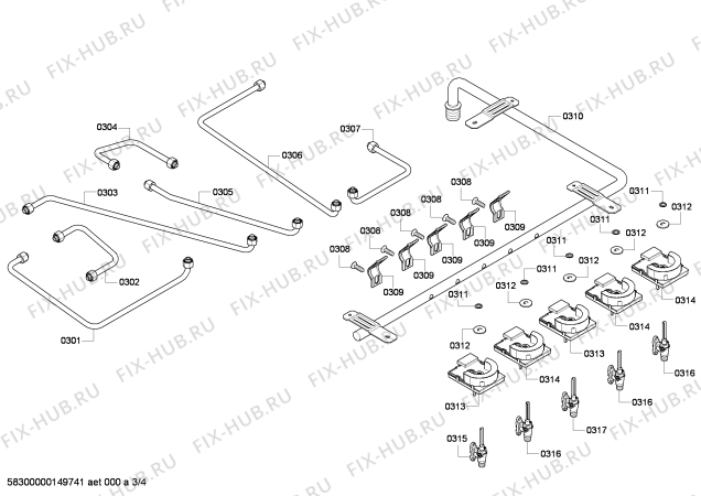 Схема №4 SGSX305FS Thermador с изображением Кабель для электропечи Bosch 00651221