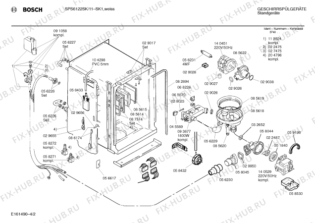 Схема №3 SPI2326FF с изображением Щелочная помпа для посудомойки Bosch 00140529