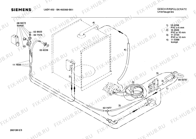 Схема №4 SN752354 с изображением Панель для посудомоечной машины Siemens 00117687