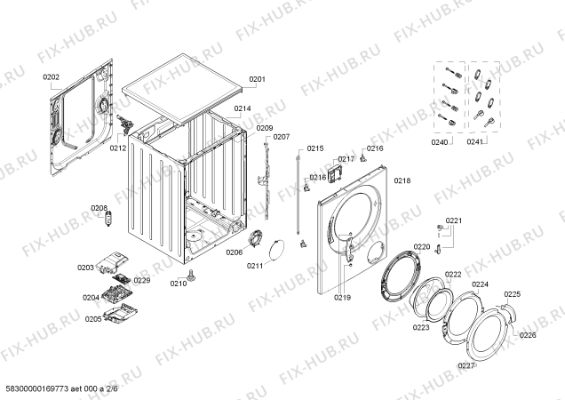 Схема №6 WVH28360OE Avantixx 7/4kg Wash&Dry с изображением Световод для стиральной машины Bosch 00628436