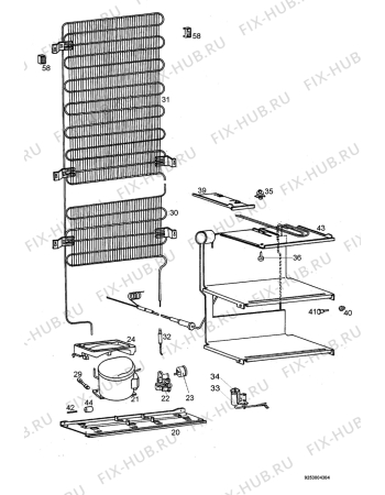 Взрыв-схема холодильника Electrolux ER8041B - Схема узла Electrical equipment