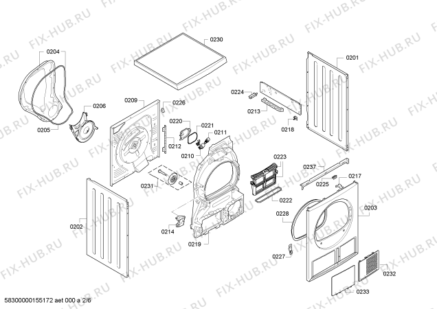 Схема №6 3SC74300A с изображением Панель управления для сушилки Bosch 00701534