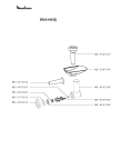 Схема №2 DKA141(0) с изображением Часть корпуса для мясорубки Moulinex MS-5947303