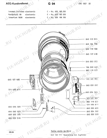 Взрыв-схема посудомоечной машины Rondo (N Rn) ROYAL 88 EL - Схема узла Section2