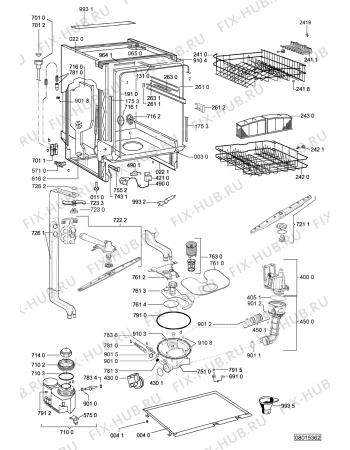 Схема №2 WW 53/2 с изображением Блок управления для электропосудомоечной машины Whirlpool 480140100566