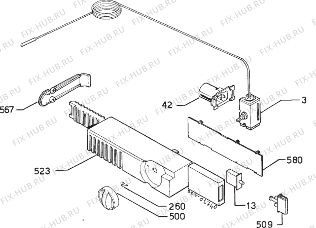 Взрыв-схема холодильника Zanussi ZU3155 - Схема узла Diffusor
