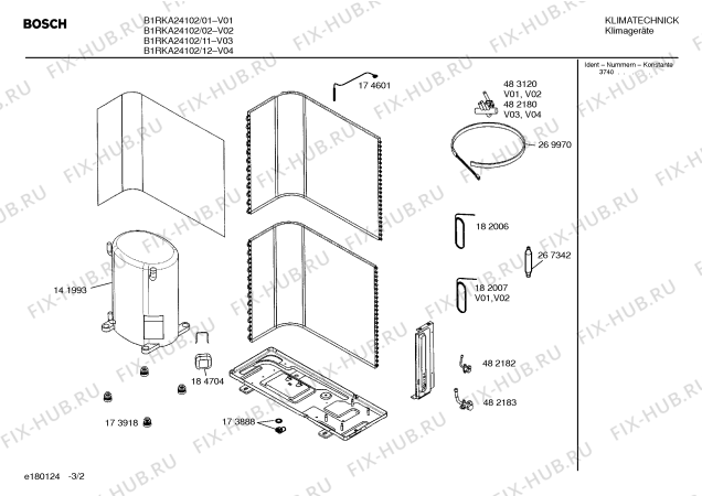 Взрыв-схема кондиционера Bosch B1RKA24102 - Схема узла 02