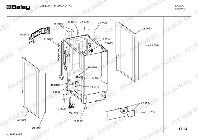 Схема №4 3TL802A с изображением Кабель для стиралки Bosch 00360488