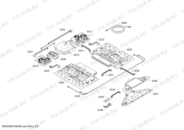 Взрыв-схема плиты (духовки) Bosch PXY675JE1E - Схема узла 02