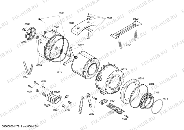 Схема №4 WHT0800HK HWF-800X с изображением Ручка для стиралки Bosch 00484130