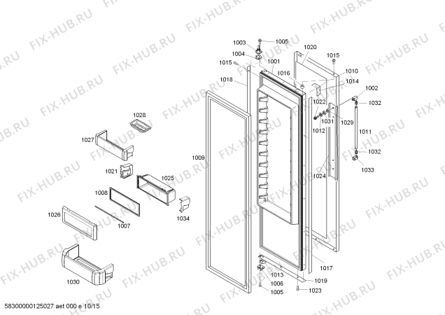 Схема №11 KBUDT4250A 42" SXS REFRIG (SS) DESIGNER HDL с изображением Шайба для электропосудомоечной машины Bosch 00422355