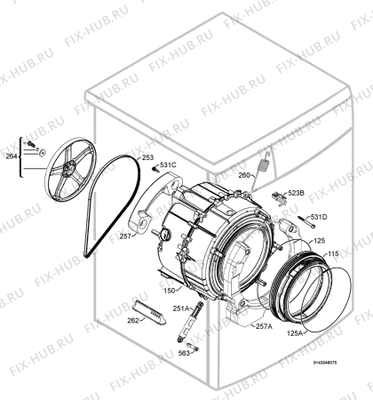 Взрыв-схема стиральной машины Zanussi ZKG7145 - Схема узла Functional parts 267