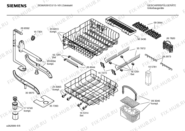 Взрыв-схема посудомоечной машины Siemens SE66A591EU - Схема узла 06