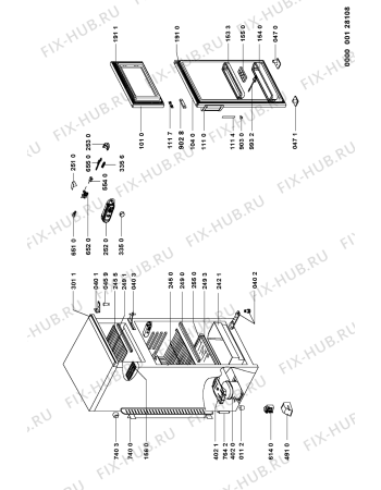 Схема №1 RD 24 с изображением Элемент корпуса для холодильника Whirlpool 481245310064