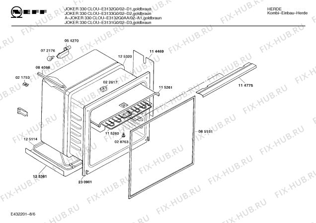 Схема №4 E1125G0FG 1071.03-10 с изображением Фронтальное стекло для электропечи Bosch 00207508