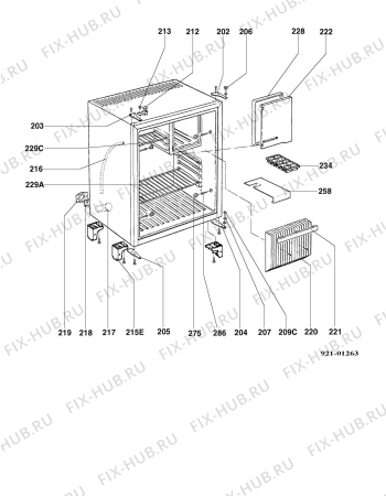 Взрыв-схема холодильника Electrolux RM4203Q - Схема узла Housing 001