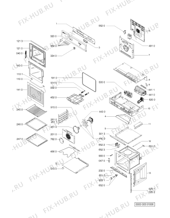 Схема №1 BEMZ 3000 SW с изображением Панель для электропечи Whirlpool 481945358154