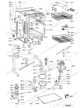 Схема №1 LPR600 (F092274) с изображением Инструкция по эксплуатации для электропосудомоечной машины Indesit C00361774