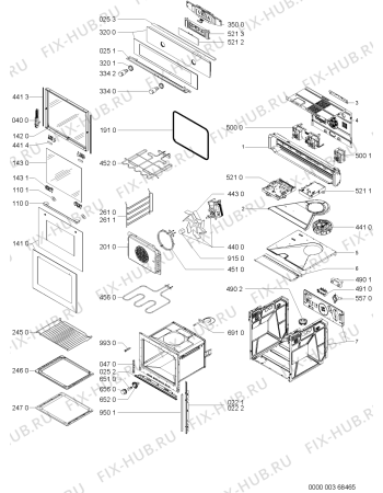 Схема №1 AKZ801IX (F091164) с изображением Наставление для плиты (духовки) Indesit C00363182