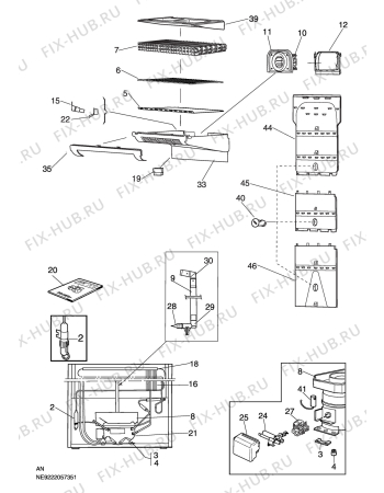 Взрыв-схема холодильника Privileg 015602-6/40417 - Схема узла C10 Cold, users manual